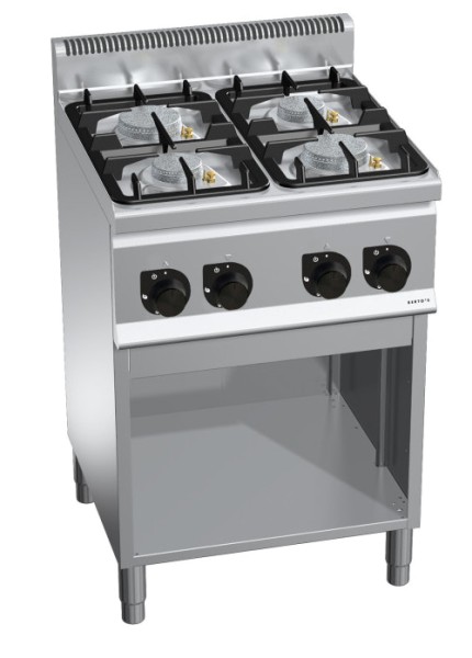 Gastro Gasherd mit 4 Flammen als Standgerät der Serie 600er ECO-POWER Leistung 19 kW