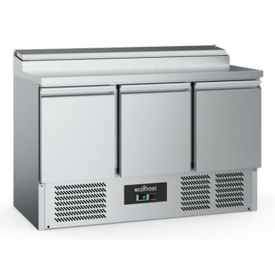 GastroHero Saladette Eco 1045 – 302 Liter, 2 Edelstahltüren, Kühlung 2-8°C, Mit Schneidebrett & 2 Einlegeböden