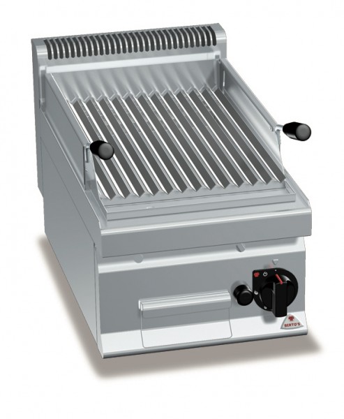 Gastro Gas-Lavasteingrill mit V-Profil Roste Leistung 6,9kW
