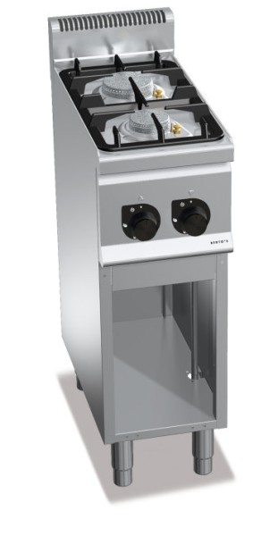 Gastro Gasherd mit 2 Flammen als Standgerät der Serie 600er ECO-POWER Leistung 9,5 kW