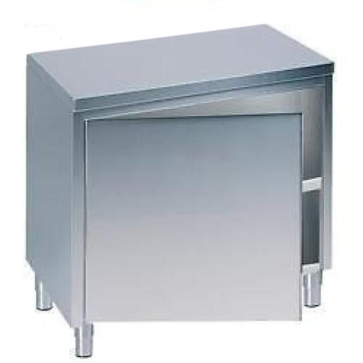 Gastro Arbeitsschrank aus Edelstahl mit Flügeltüre B 600 x T 700 x H 850 mm