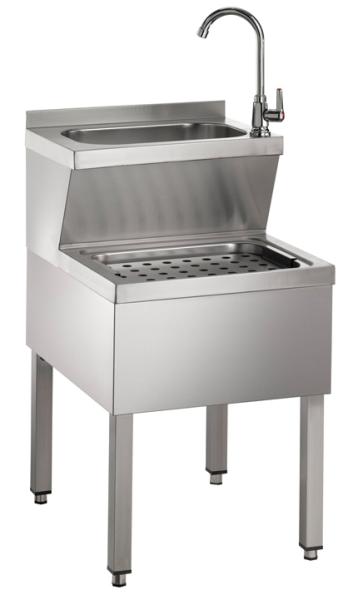 Gastrotecno Handwaschausgussbeckenkombination B 500 x T 600 x H 850 mm
