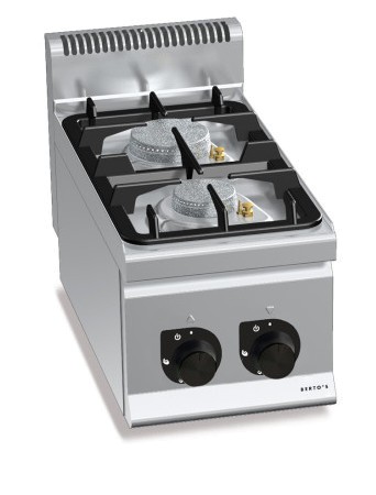 Gastro Gasherd mit 2 Flammen als Tischgerät der Serie 600er ECO-POWER Leistung 9,5 kW