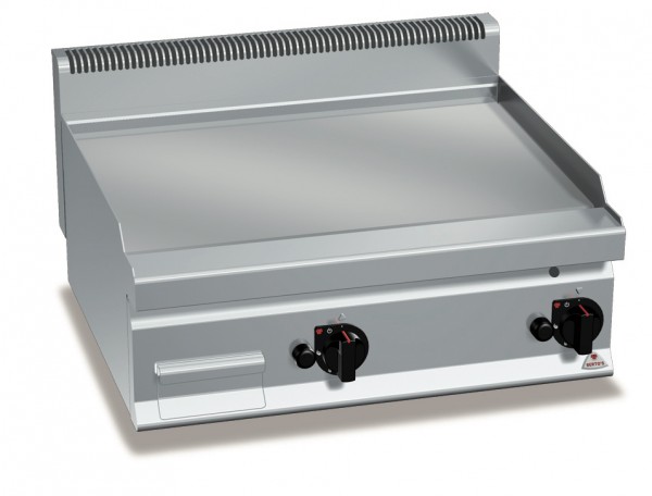 Gastro Gas-Grillplatte Glatt-Chrom 13,8kW