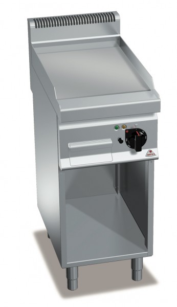 Gastro Elektro Grillgerät Glatte/Chrom Bratenplatte Standgerät Leistung 4,8kW