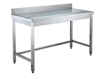 Vorschau: Arbeitstisch ohne Grundboden mit Aufkantung 600x600x850mm Vorschau: Arbeitstisch ohne Grundboden mit Aufkantung 600x600x850mm