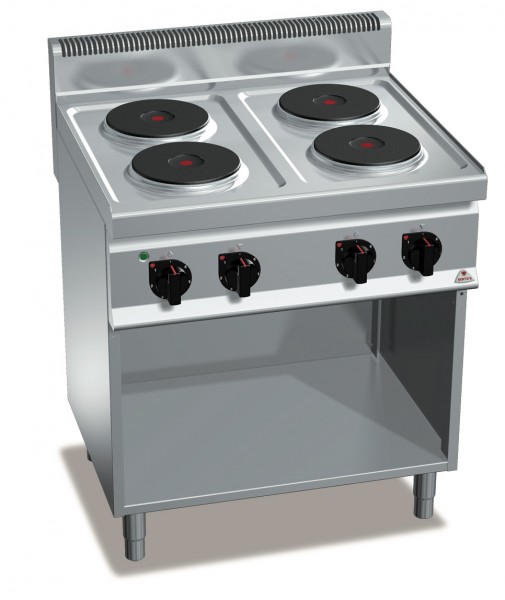 Gastro Elektroherd mit 4 Kochplatten als Standgerät Leistung 10,4kW