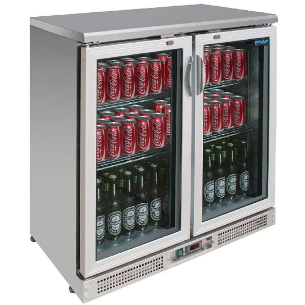 Barkühlvitrine mit 2 Glastüren 200 Liter