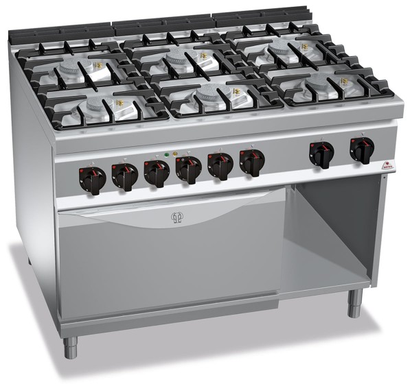 Gastronomie Gasherd mit Elektrobackofen ECO-POWER 48kW mit Pilotflamme