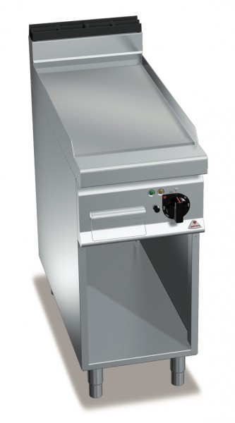 Gastro Elektro Grillgerät Glatte/Chrom Bratenplatte Standgerät Leistung 5,7kW