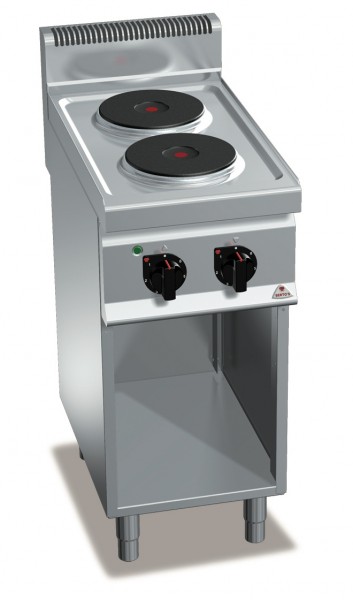 Bertos Gastro Elektroherd mit 2 Platten als Standgerät Leistung 5,2kW