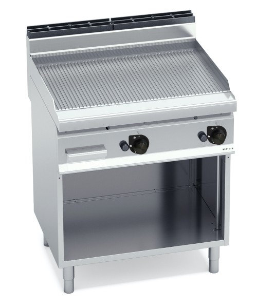 Gastro Gasgrill Gerillte Bratplatte Standgerät 13,8kW